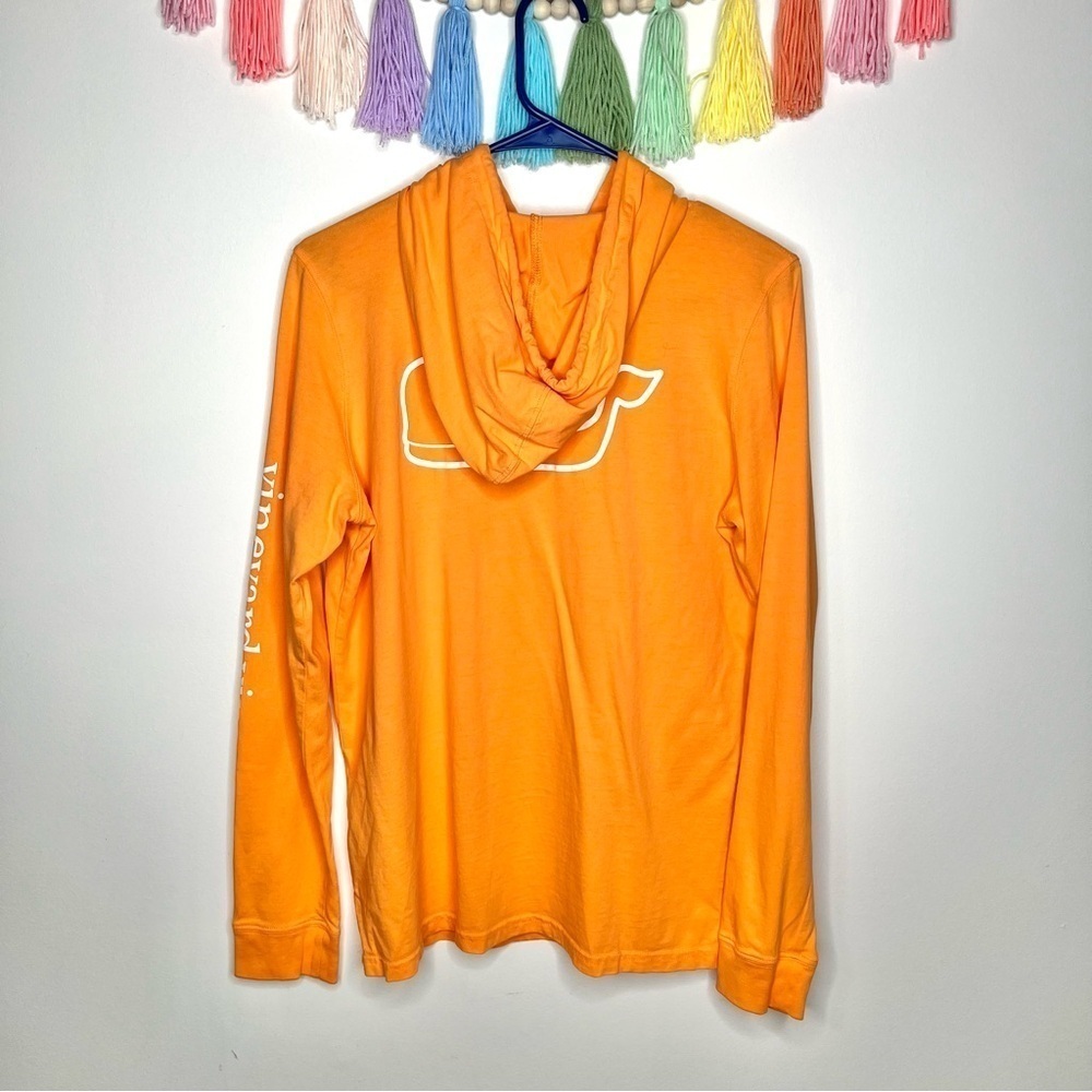 Vineyard Vines Orange Logo Lightweight Sweatshirt Hoodie Size Medium - Picture 9 of 12